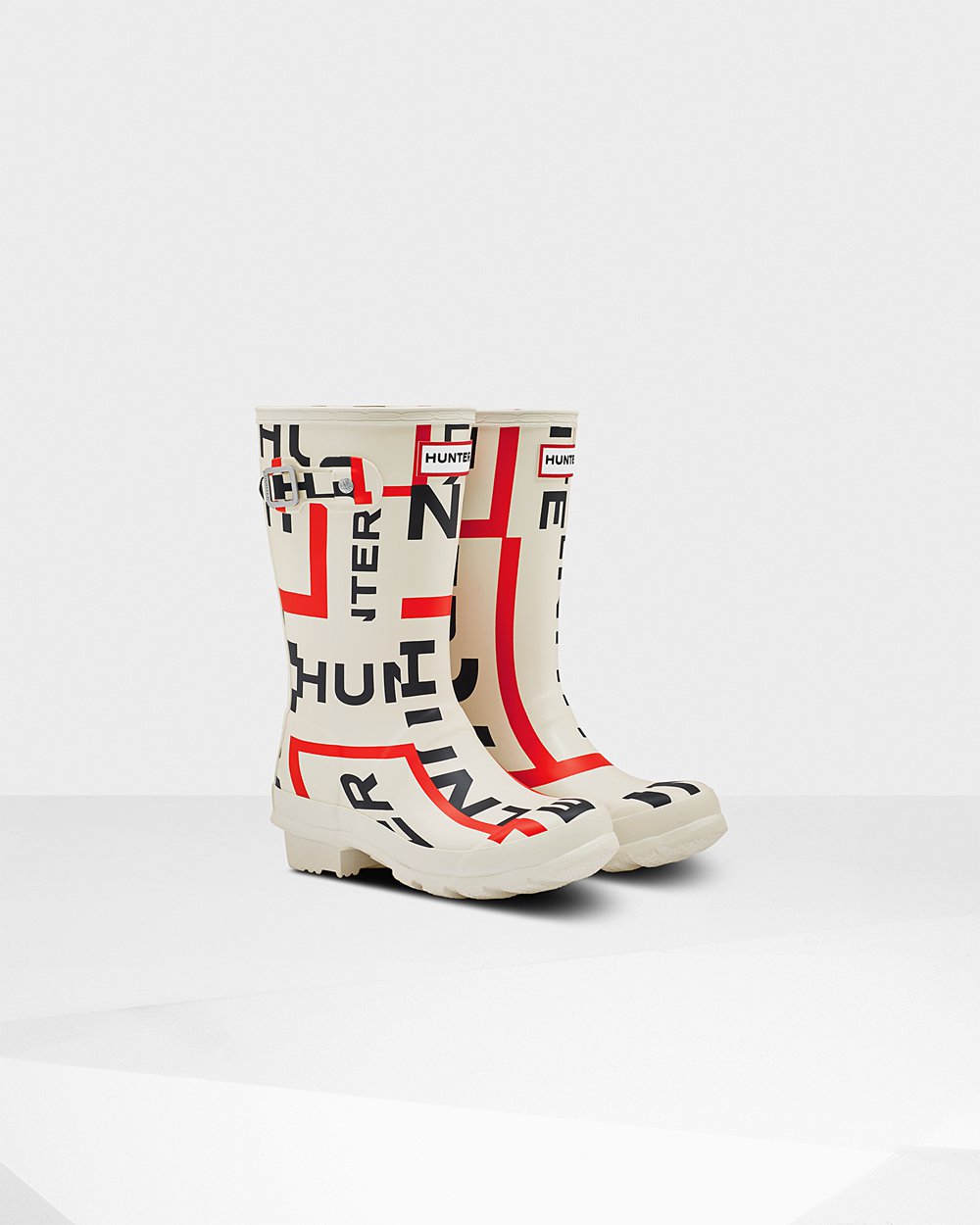 Hunter Original Big Exploded Logo Rain Boots - Cheap Online Kids White - MXEHOS512